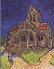 Auvers Canvas Paintings - The Church of Auvers